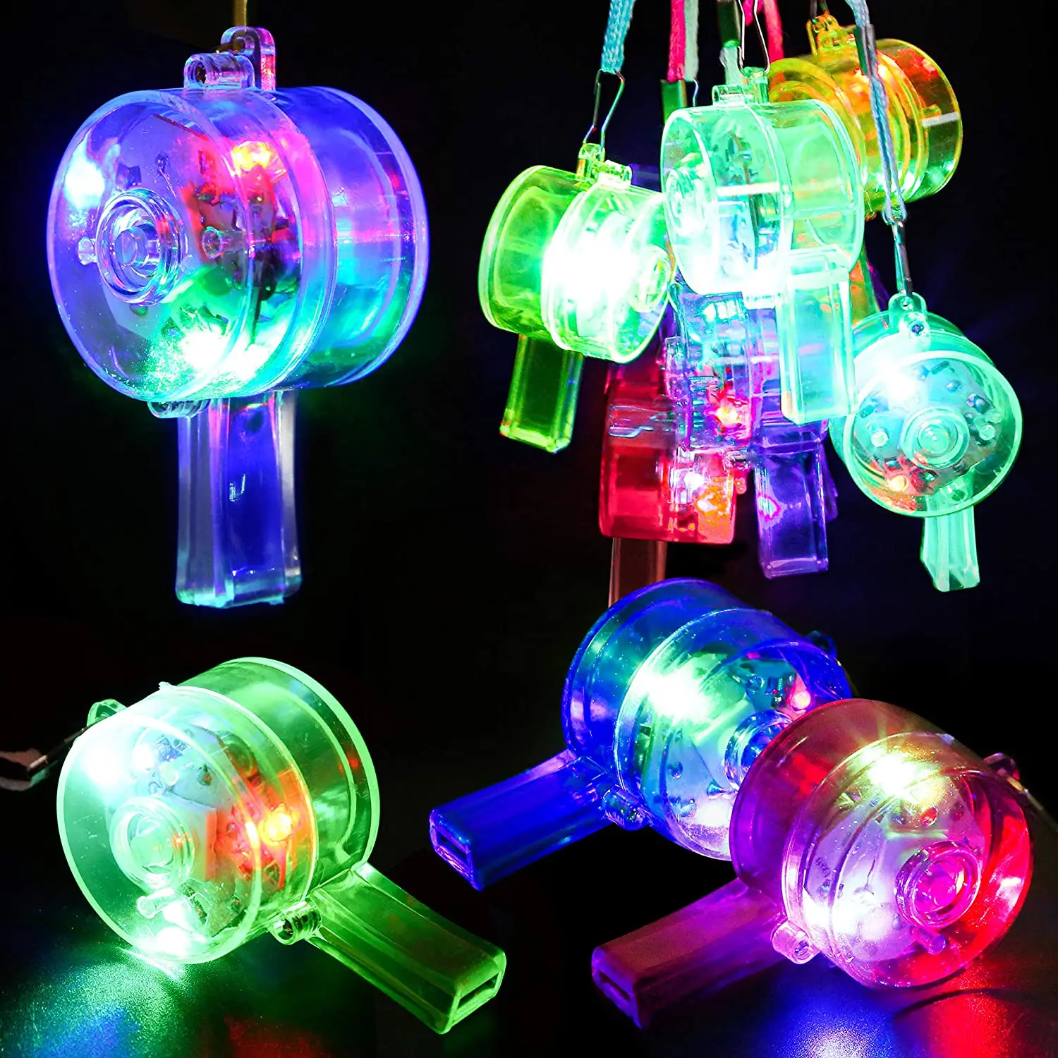 Wedding Supply In Bulk - LEDライトアップホイッスル、光るホイッスル、大量販売、パーティー用品、おもちゃホイッスル、パーティー記念品、暗闇で光る、結婚式、誕生日パーティー用