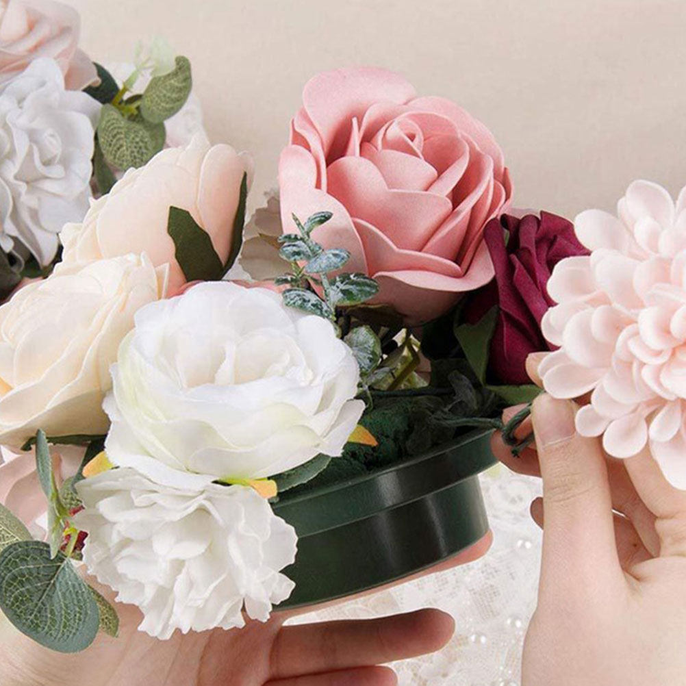 Wedding Floral Supply - 2個入り丸型花用土、吸水性のあるフラワーベース、DIYフラワーデコレーションボウル、ウェディングイベント用、生花用