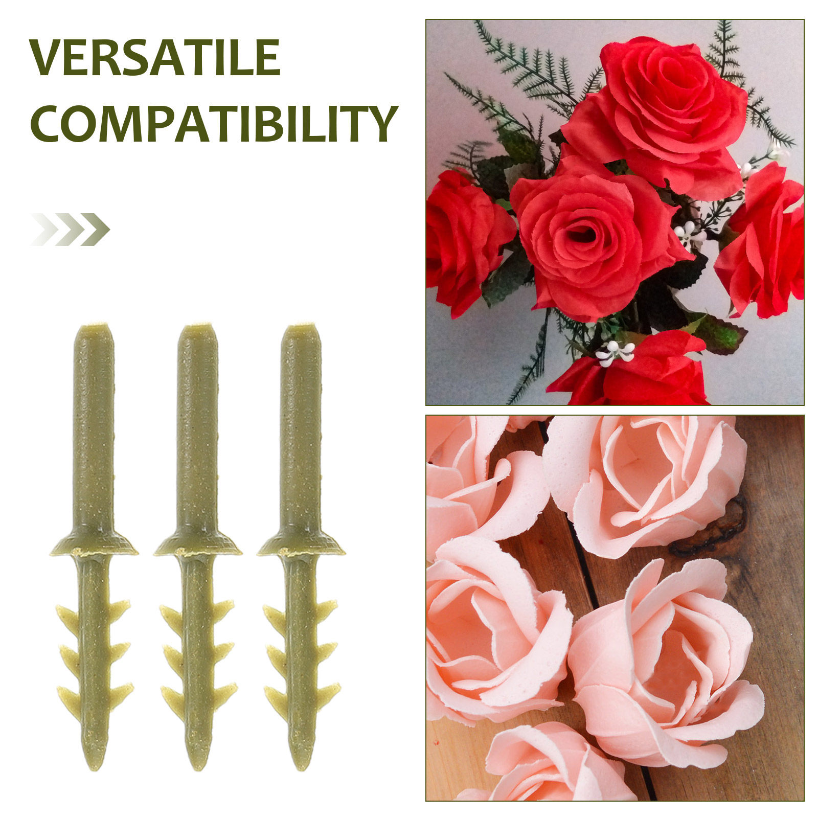 50個入り人工花台座 プラスチック製花飾りパーツ ウェディン - Wedding Floral Supply のレビューと価格