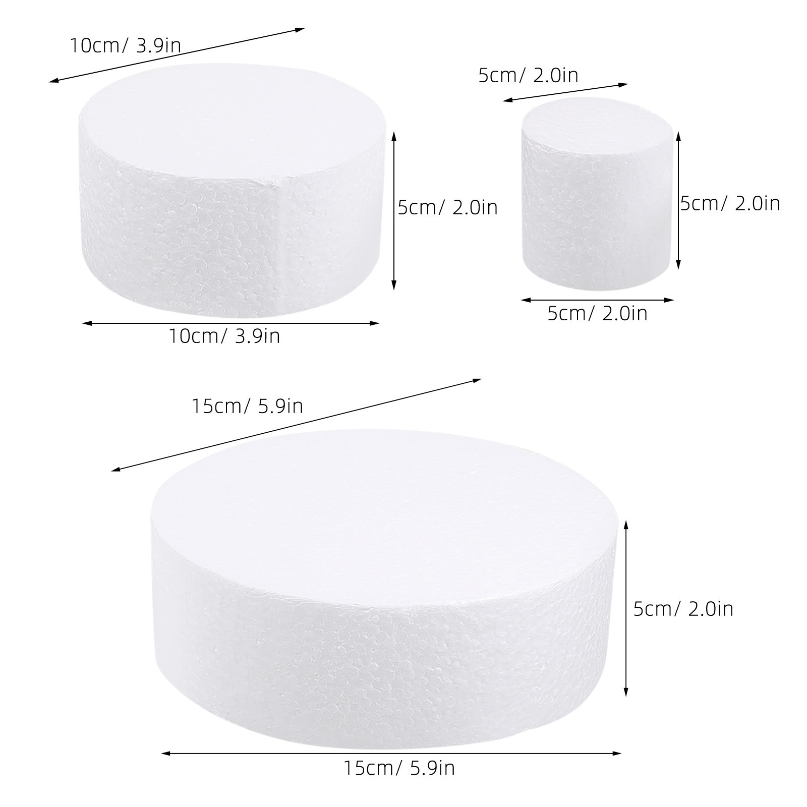 3個入りケーキダミー フォーム 無地 DIYケーキデコレーシ - Wedding Supply Decor のレビューと価格