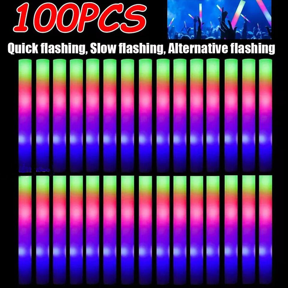 グロースティック バルク100本入り LEDライトアップフォ - Wedding Supply In Bulk のレビューと価格