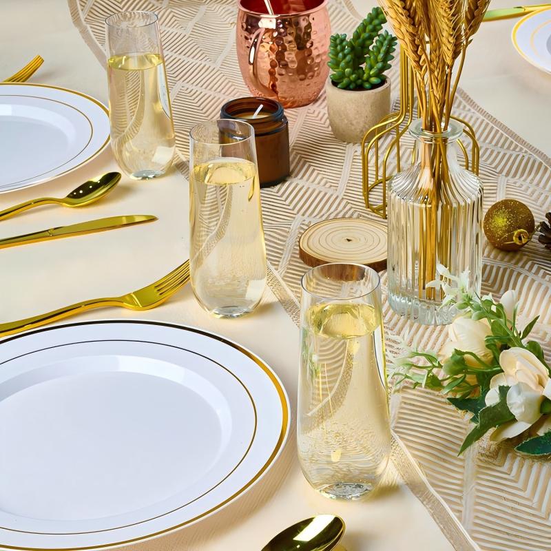 12-48 個のプラスチックシャンパンフルート 9 オンスス - Champagne Tower Set のレビューと価格