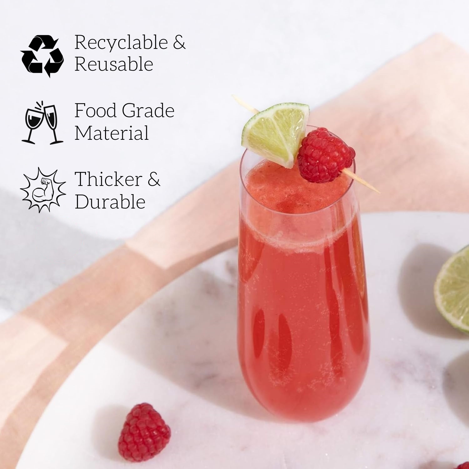 12-48 個のプラスチックシャンパンフルート 9 オンスス - Champagne Tower Set のレビューと価格