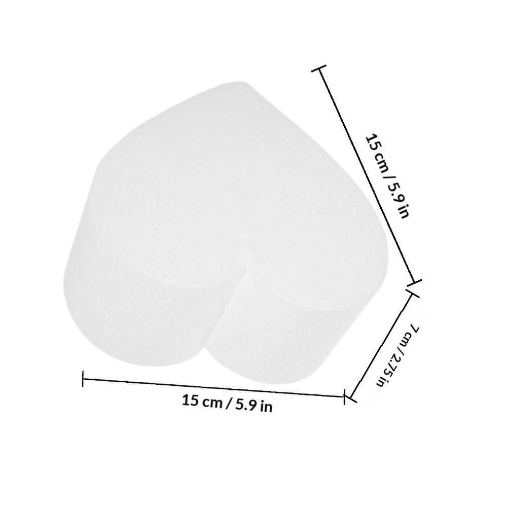 4個入りハート型フォームケーキダミーセット、リアルな練習用ツ - Wedding Supply Decor のレビューと価格