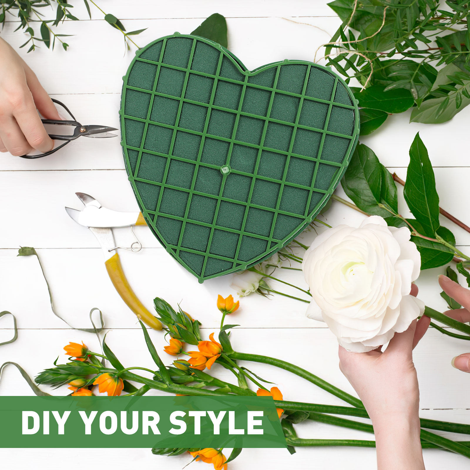 2個入りフラワーフォームトレイ、吸盤付きプラスチックベース、 - Wedding Floral Supply のレビューと価格