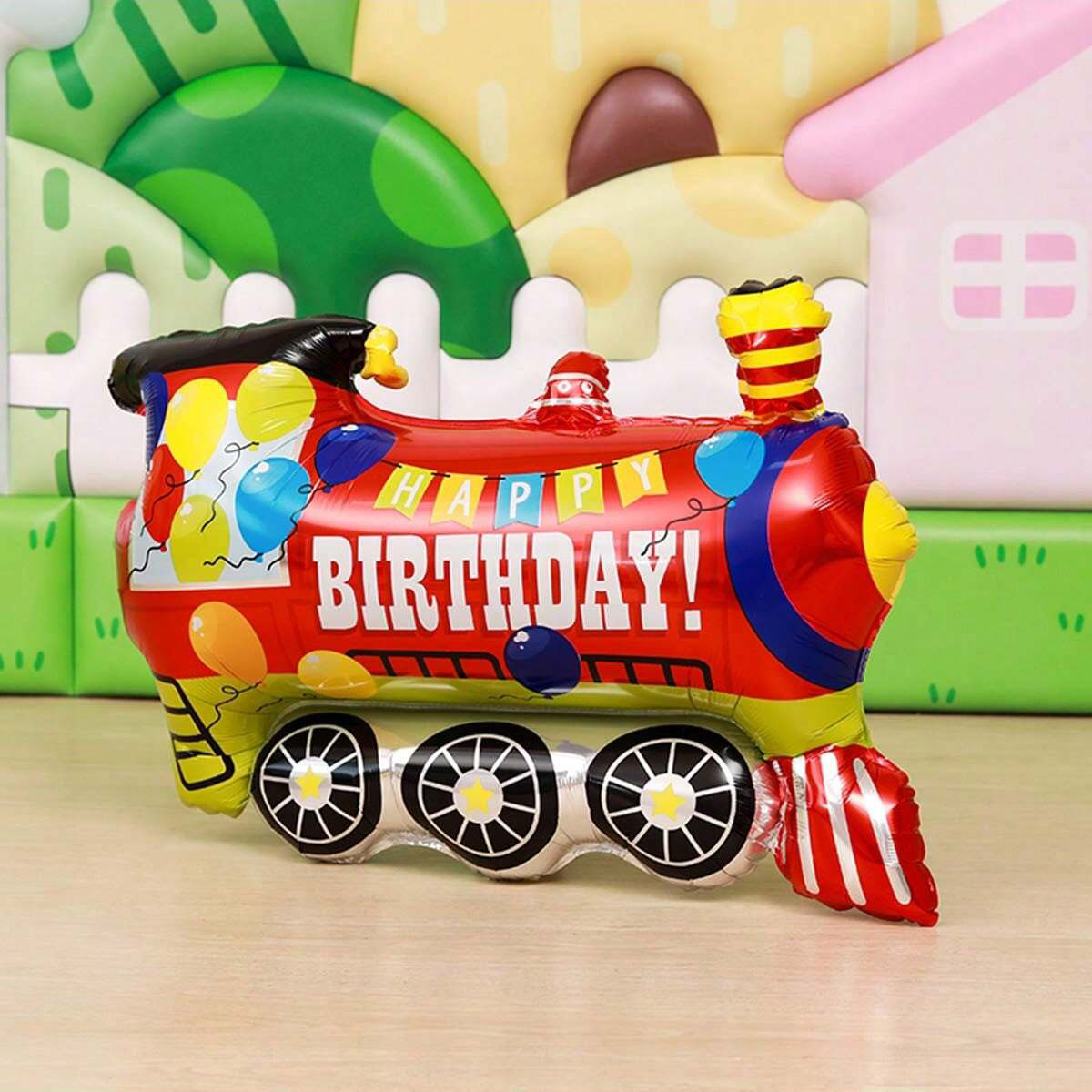 14個入り電車バルーンキット 誕生日飾り付け用 大型カラフル - Wedding Supply Kit のレビューと価格