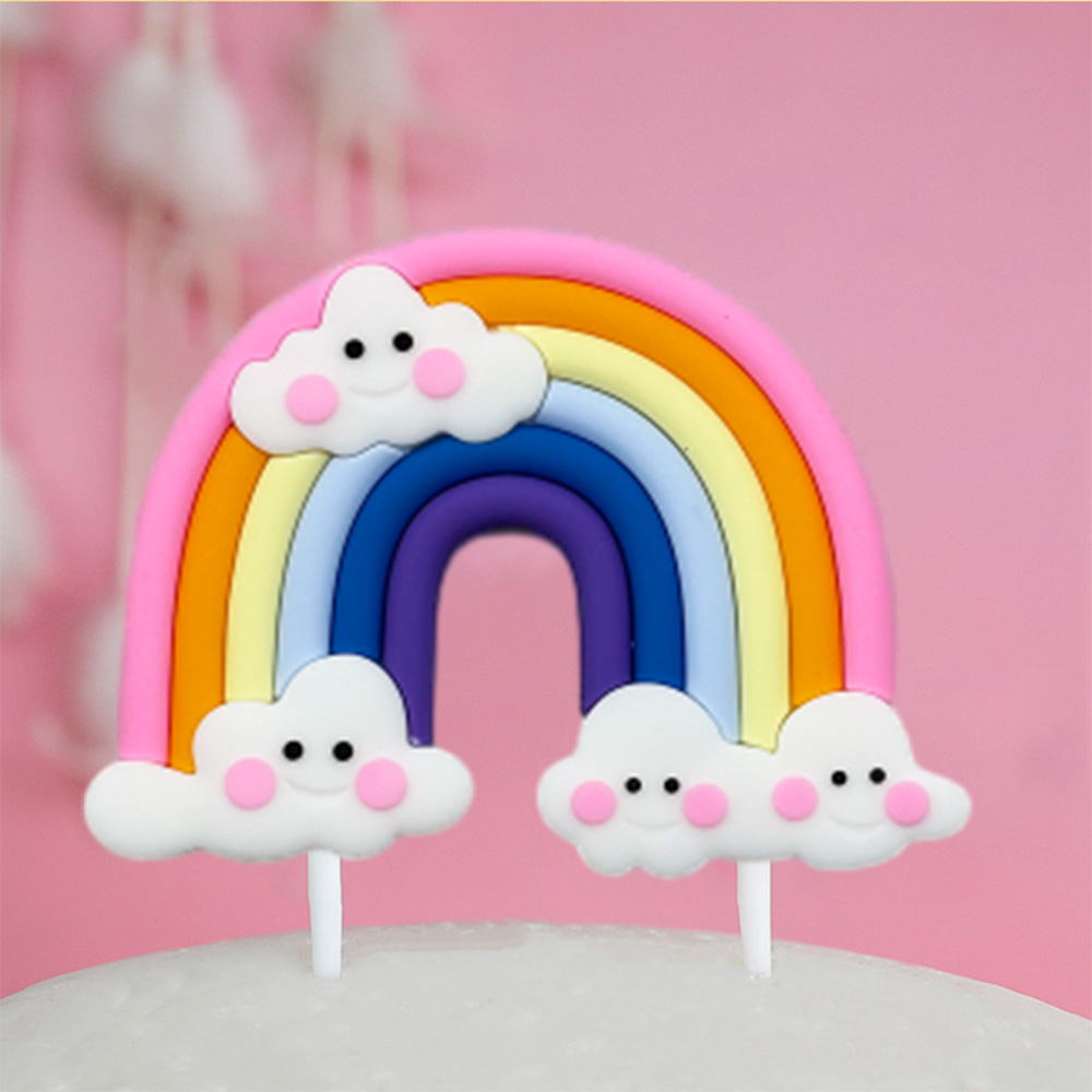 カラフルなユニコーンテーマのレインボーケーキトッパー 結婚式 - Wedding Supply Kit のレビューと価格