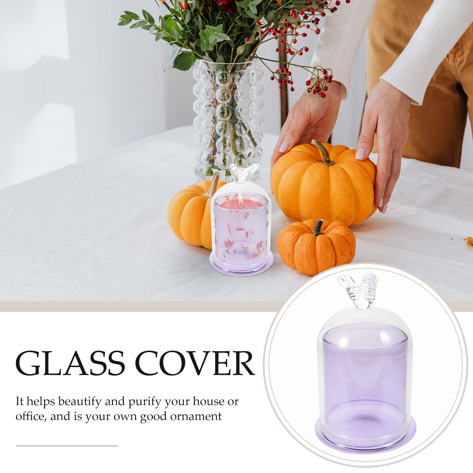 1セット デリケートで滑らかなガラスホルダー ドーム付き エ - Wedding Supply Decor のレビューと価格