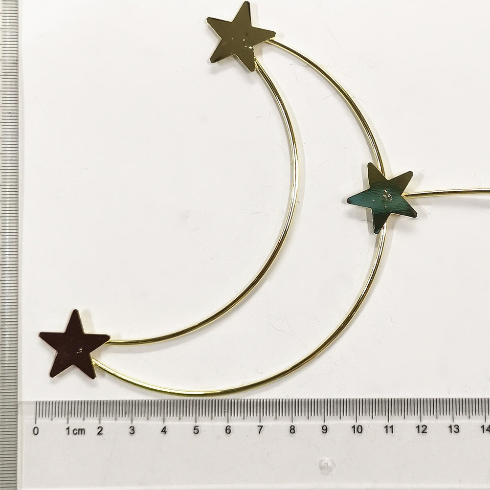 4個入りケーキトッパー 月と星のクリエイティブケーキピック  - Wedding Supply Decor のレビューと価格