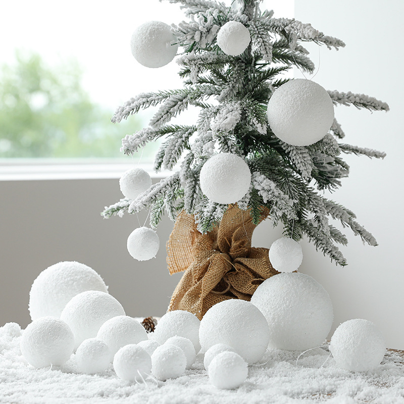 4/6/8 センチメートル白い泡ボールクリスマスツリー雪だる - Wedding Supply Kit のレビューと価格