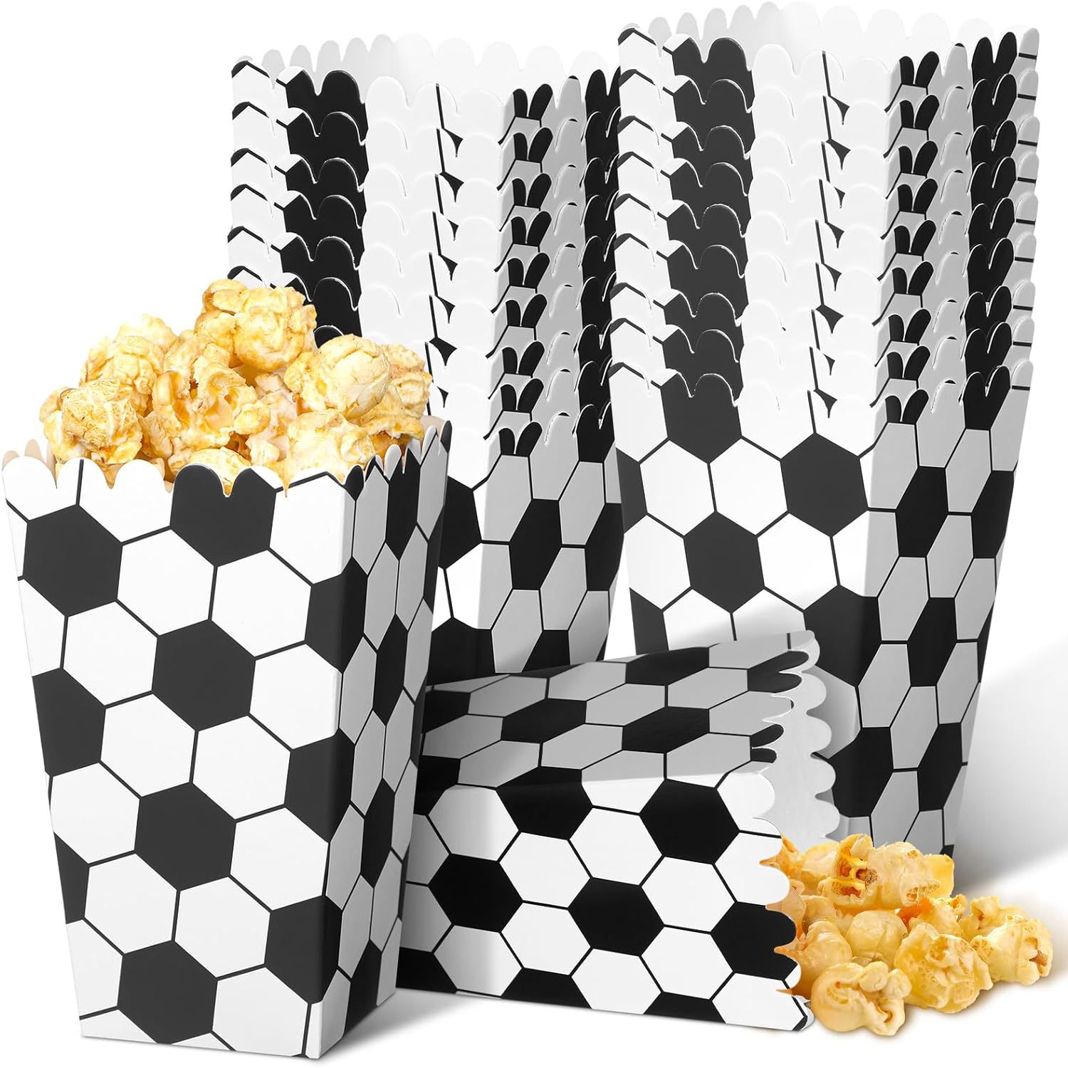6/18個 フットボールポップコーンボックス サッカーパーテ - Wedding Event Supply のレビューと価格