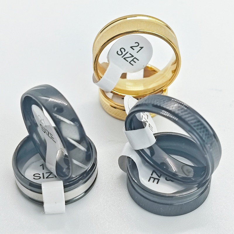卸売18個入りユニセックスステンレスバンドリングミックススタ - Wedding Supply Resale のレビューと価格