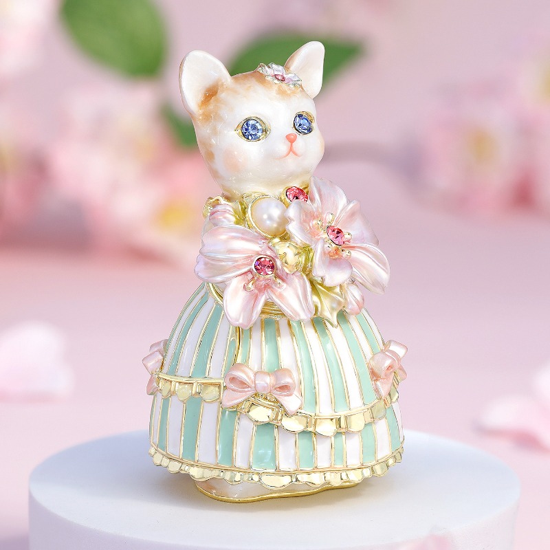 ジュエリーボックス エナメルカラー クリエイティブ桜猫ルル  - Wedding Lulu のレビューと価格